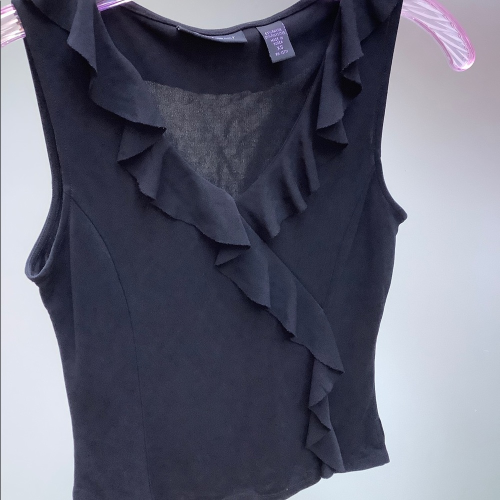Black Ruffle Top - Picture 3 of 5